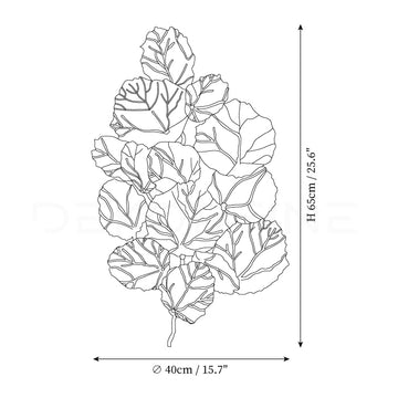 Applique murale Pathleaf Heap — Plans de dimensions 2