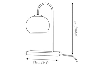 Lampe Chauffe-Bougies Pearl — Plans de dimensions 1