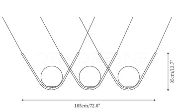 Suspension Perle — Plans de dimensions 1