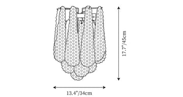 Petals Drop Wandleuchte — Maßzeichnungen 1