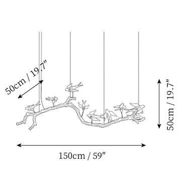 Palwa Chandelier — Disegni dimensionali 1