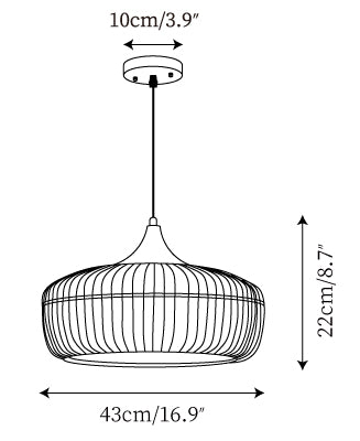 Lampada a Sospensione Pimms — Disegni dimensionali 1