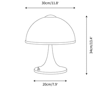 Mushroom Table Lamp — Dimension drawings 1