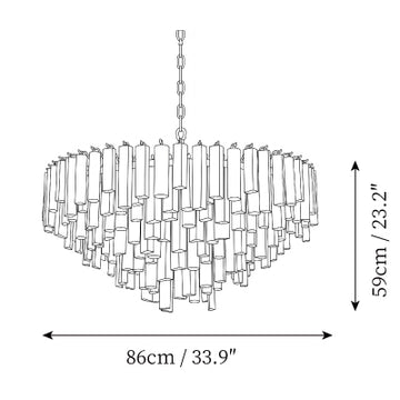 Lustre Reykjavik Glass — Plans de dimensions 1