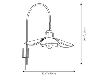 Applique murale Riankh à prise — Plans de dimensions 1