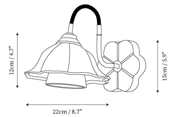 Applique murale Rosette — Plans de dimensions 1
