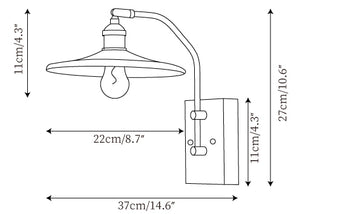 Runia Wall Lamp — Dimension drawings 1