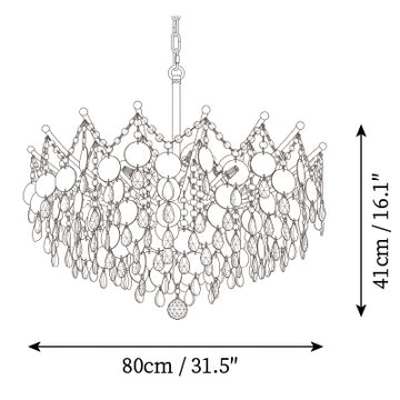 Lustre à Perles Capiz Sasha — Plans de dimensions 2