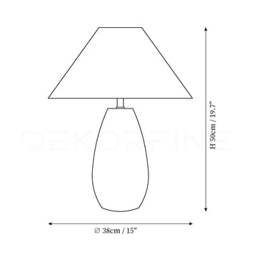 Scatchard Ceramic Table Lamp — Dimension drawings 2