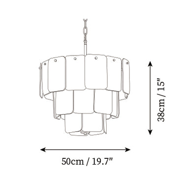Lampadario Sciolari a Più Livelli — Disegni dimensionali 1