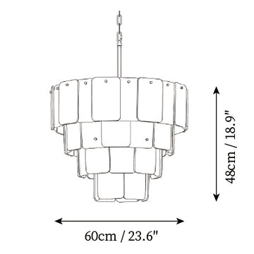 Lampadario Sciolari a Più Livelli — Disegni dimensionali 2