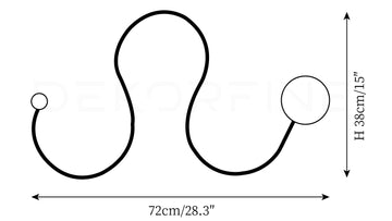 Snake Wall Lamp — Dimension drawings 2