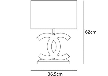 Stainless Steel Table Lamp — Dimension drawings 1