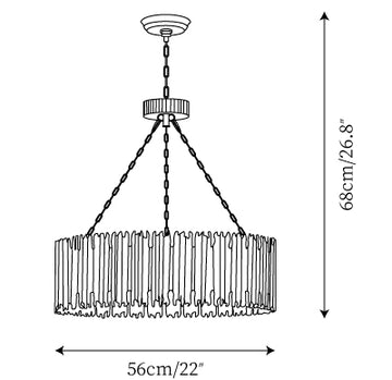 Statement Drum Chandelier — Dimension drawings 1