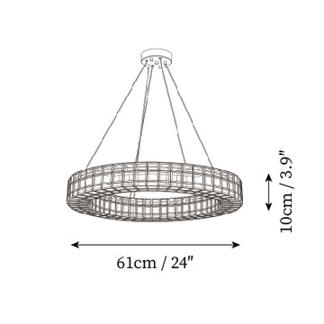 Lustre Strata Halo Glass — Plans de dimensions 1