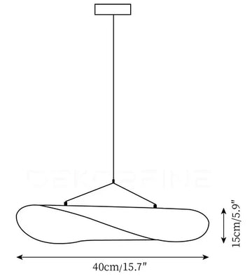 Lampada a Sospensione Tense — Disegni dimensionali 1