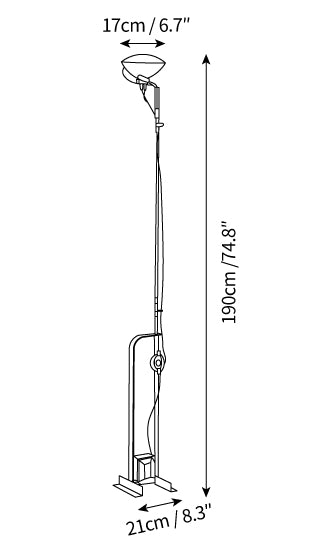 Lampadaire Toio — Plans de dimensions 1