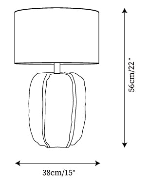 Lampe de table Torso — Plans de dimensions 1