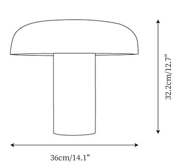 Lampe de Table Tropico Media — Plans de dimensions 1