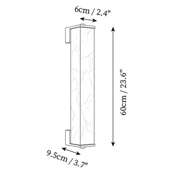 Valais Alabaster Wall Sconce — Dimension drawings 2