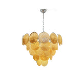 Vintage Gele Ronde Murano Kroonluchter