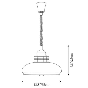 Opale Glass Pendant Lamp — Disegni dimensionali 1