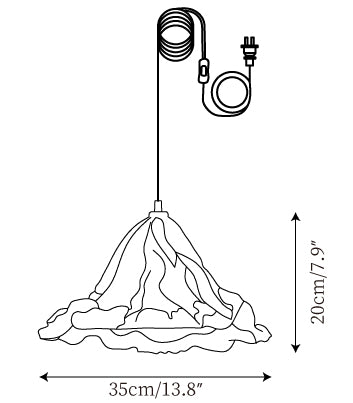 Volcano Swag Lights — Dimension drawings 1