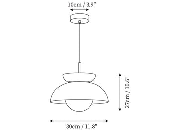 Volo Pendant Lamp — Dimension drawings 1