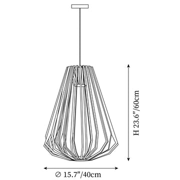 Wood Cage Pendelleuchte — Maßzeichnungen 2
