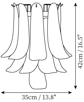 Xiravo Petal Wandleuchte — Maßzeichnungen 1