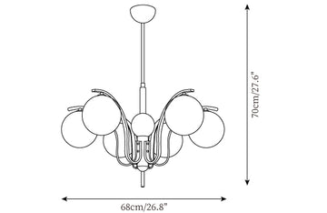 Lustre en Verre Aran — Plans de dimensions 3