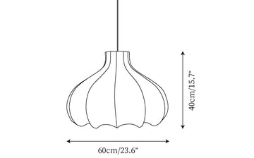 Cocoon Silk Pendant Lamp — Dimension drawings 1