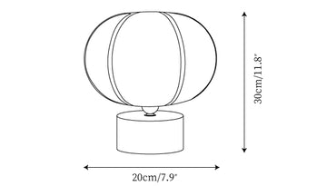 Ellos Tafellamp — Dimensioentekeningen 1