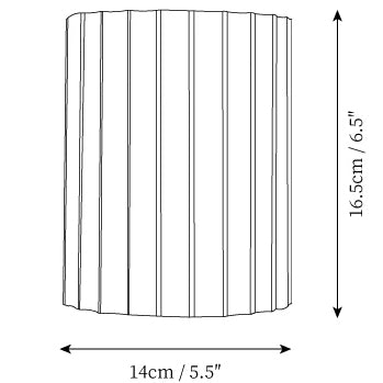 Fluted Resin Wall Lamp — Dimension drawings 1