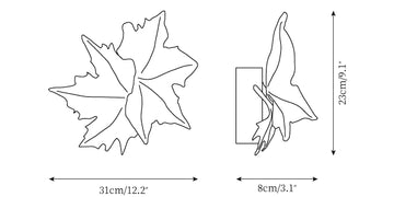 Folio Leaves Wall Lamp — Dimension drawings 1