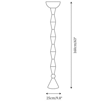 Gourd String Floor Lamp — Dimension drawings 1