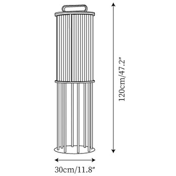 Line Glass Lantern Solar-Stehleuchte — Maßzeichnungen 1
