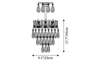 Linfort Brass Chandelier — Dimension drawings 1