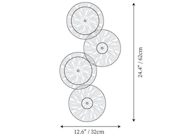 Lotus Leaves Wall Lamp — Dimension drawings 4