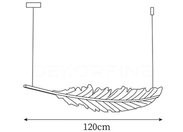 Modern Leaf Shaped Chandelier — Dimension drawings 1