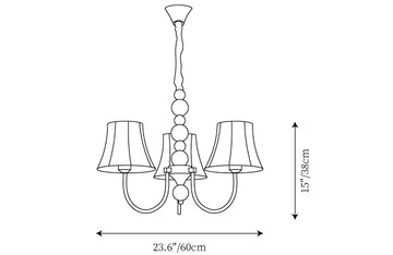 Lustre Orchid en tissu — Plans de dimensions 1