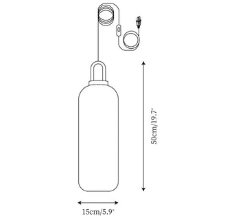 Pendulum Glazen Draailampen — Dimensioentekeningen 1
