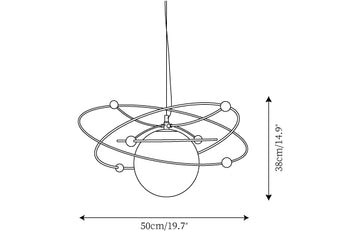 Planet Orbit Pendant Lamp — Dimension drawings 1