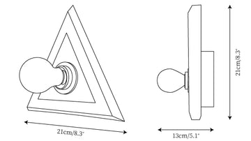 Prism Triangle Wall Lamp — Dimension drawings 1