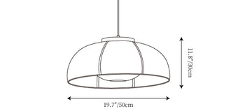 Lampada Sospesa Torrent in Carta — Disegni dimensionali 1