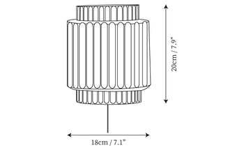 Tristan Plug In Wall Lamp — Dimension drawings 1