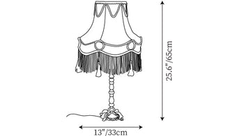 Victorian Brass Table Lamp — Dimension drawings 1