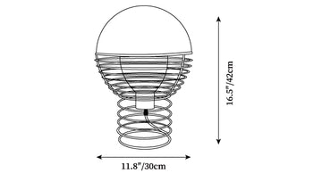 Wire Table Lamp — Dimension drawings 1