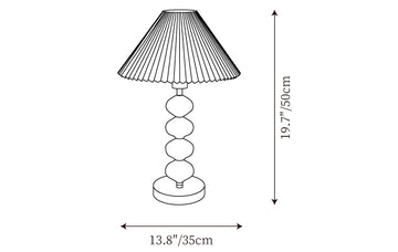 Lampada da Tavolo Zuma — Disegni dimensionali 1