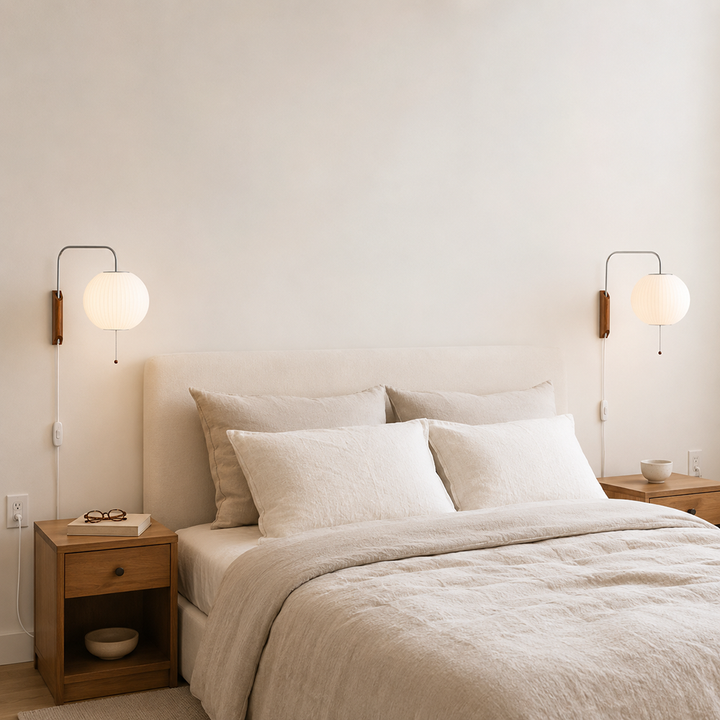 Plug-in wall lamps for bedrooms